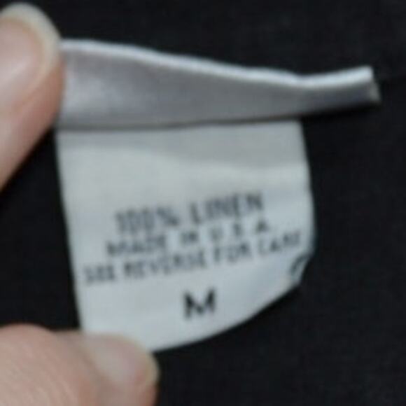 Sunbelt 100% Linen Black Button Down Maxi Shirt Dress Medium (Runs Very Large) - Picture 4 of 10